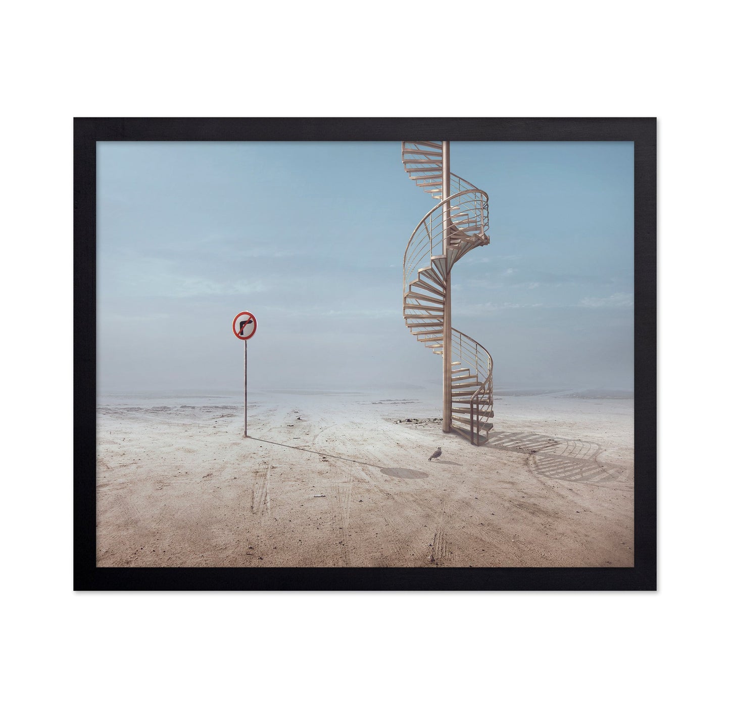 Stairway In Empty Desert