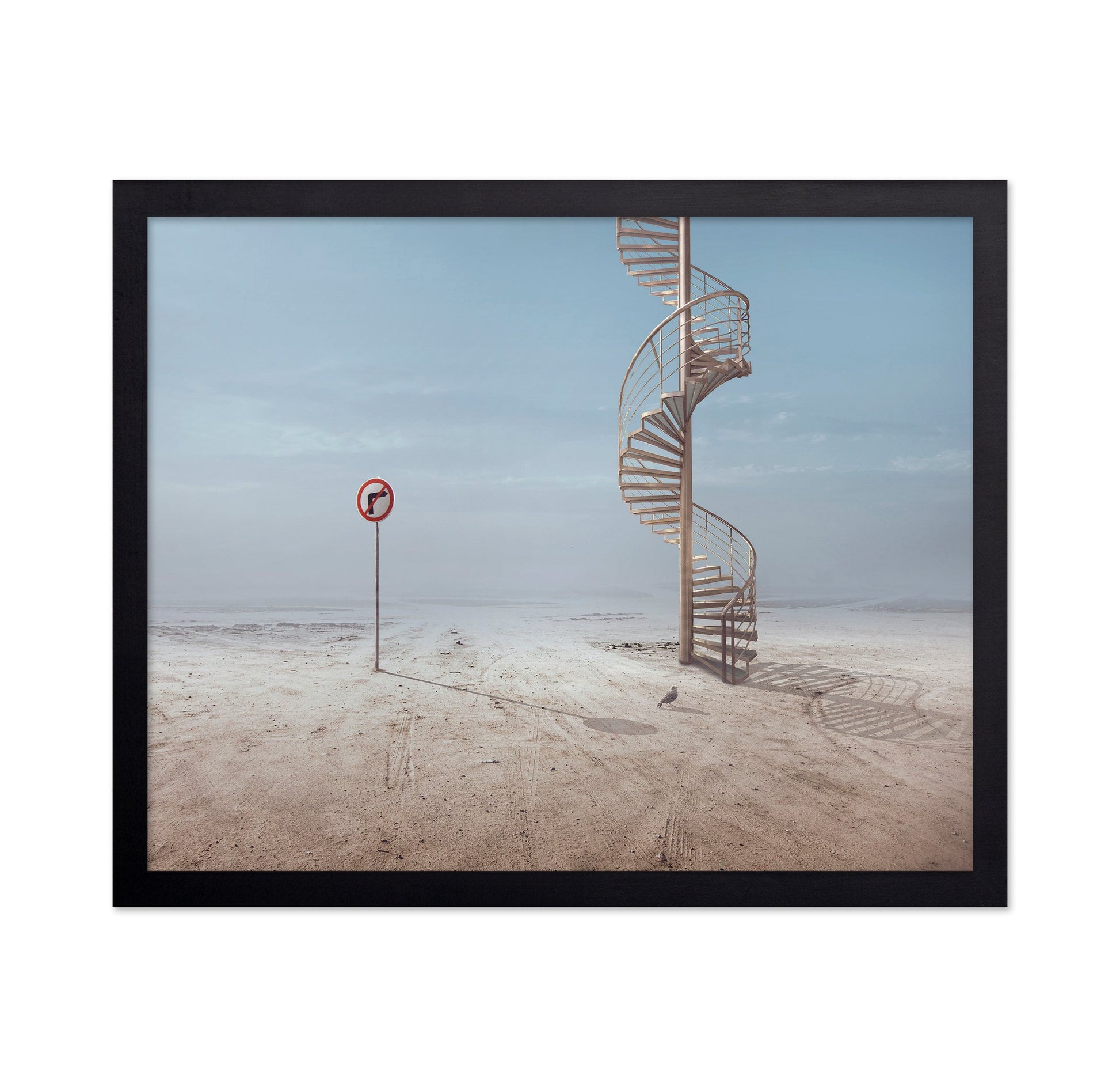 Stairway In Empty Desert