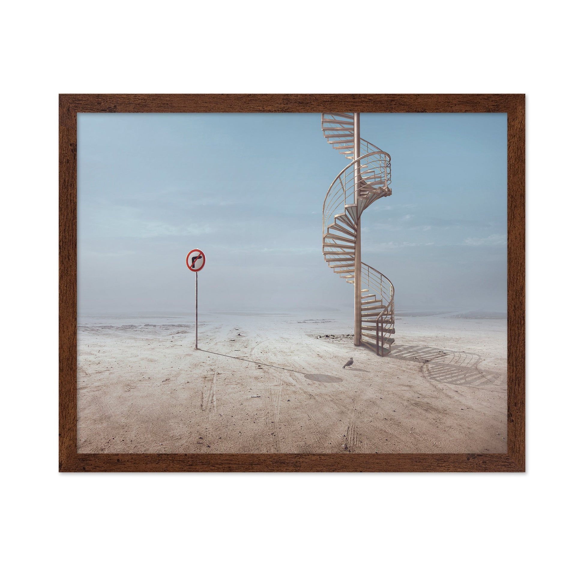 Stairway In Empty Desert