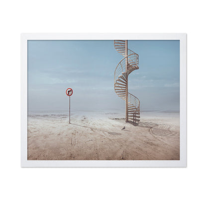 Stairway In Empty Desert