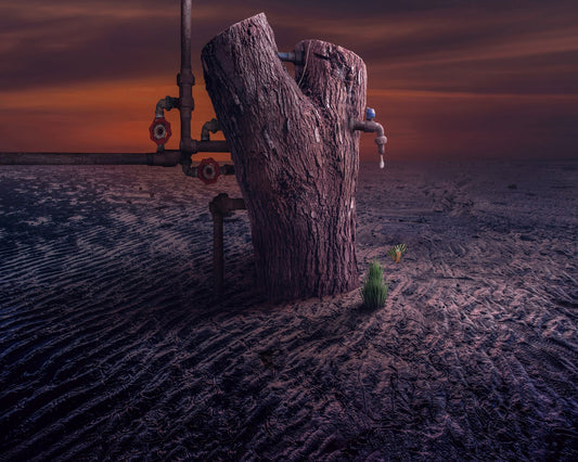 Tree Faucet Surreal Print