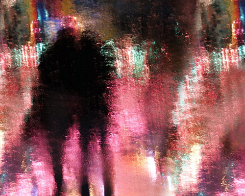Neon Rain Silhouette