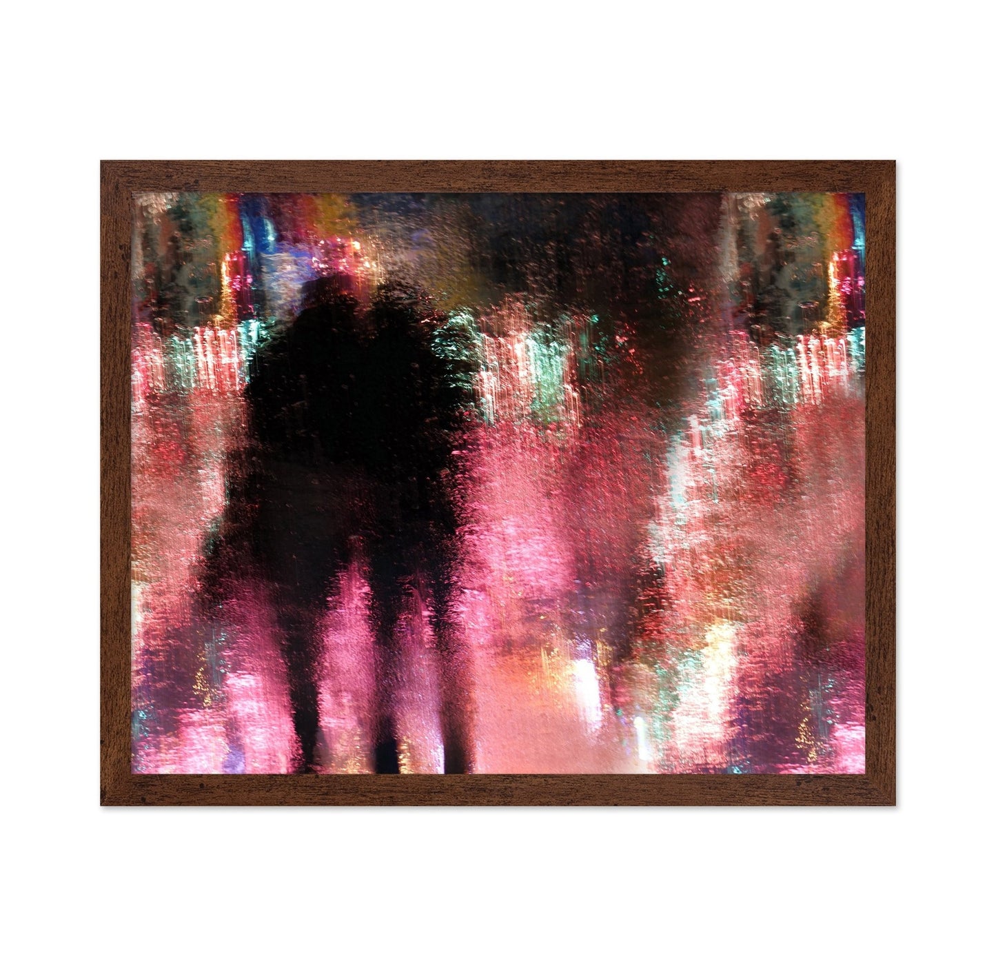 Neon Rain Silhouette