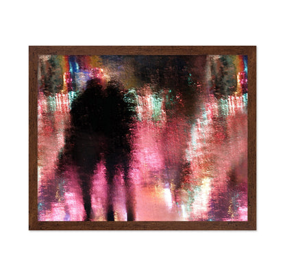 Neon Rain Silhouette