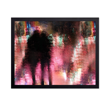 Neon Rain Silhouette
