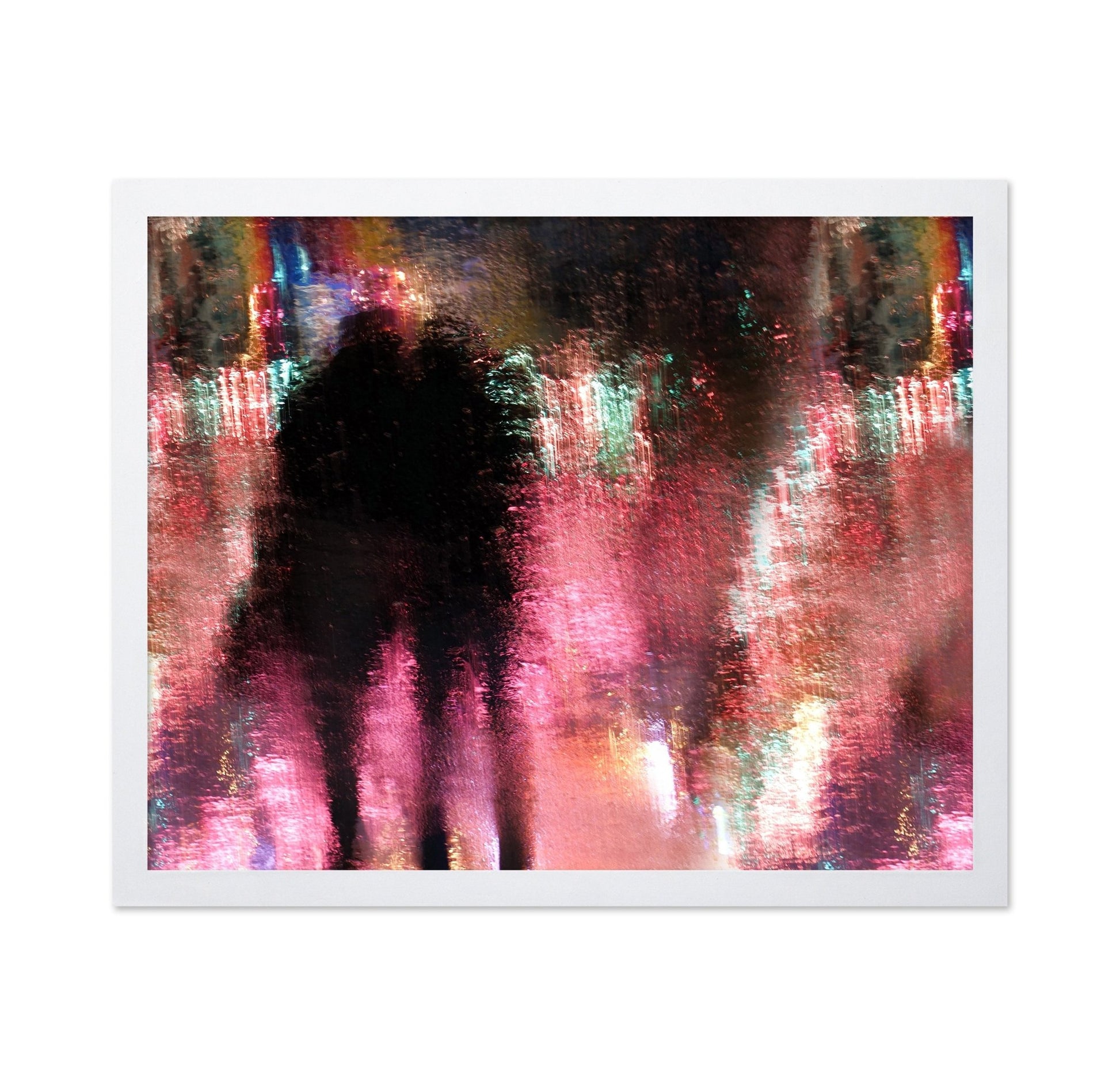 Neon Rain Silhouette