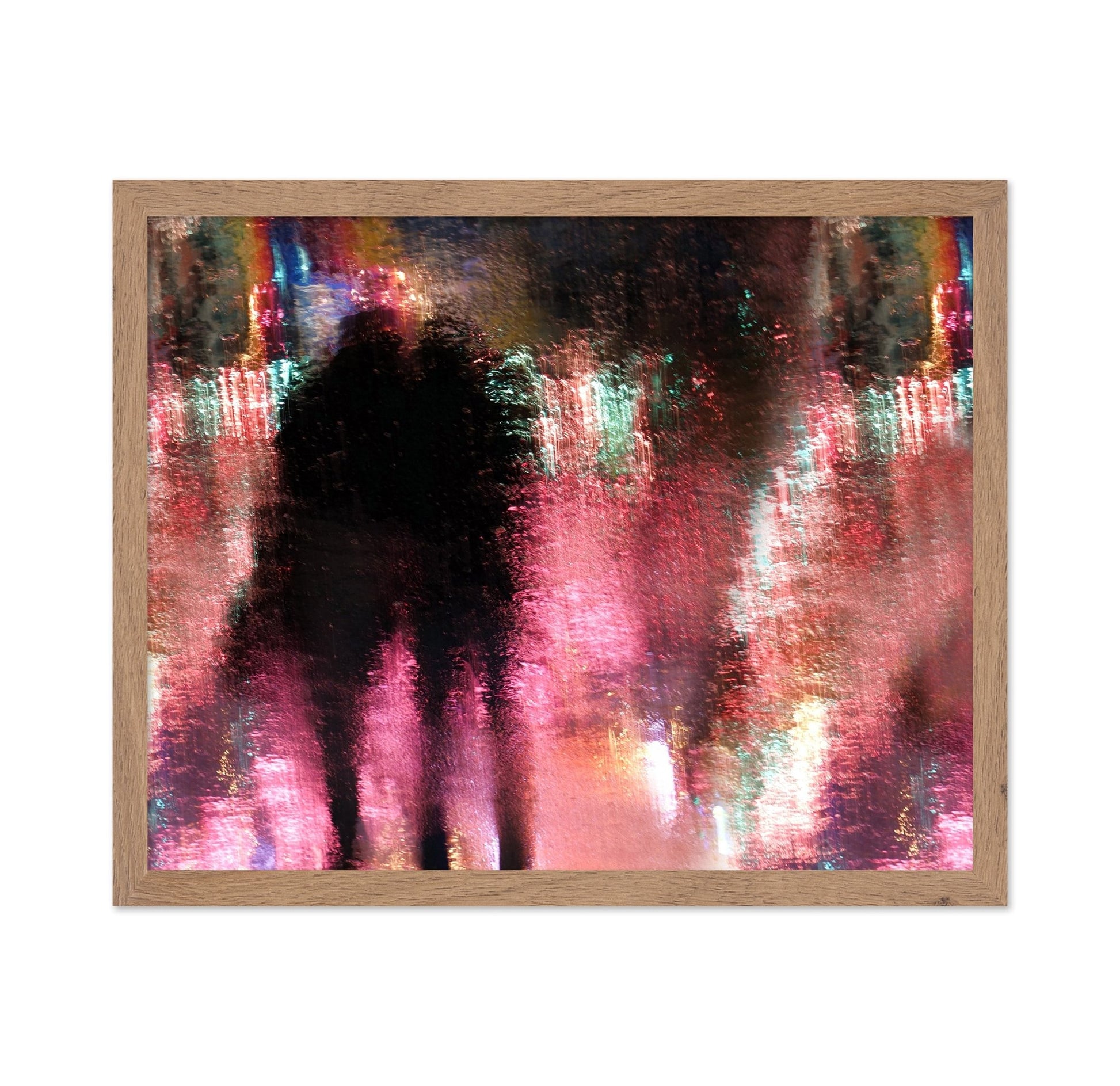 Neon Rain Silhouette