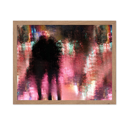 Neon Rain Silhouette