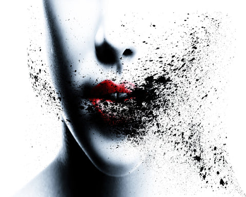 Shattered Red Lips