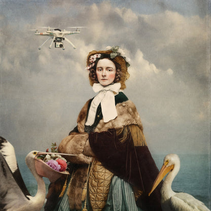Vintage Lady With Drone