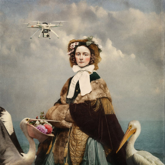 Vintage Lady With Drone