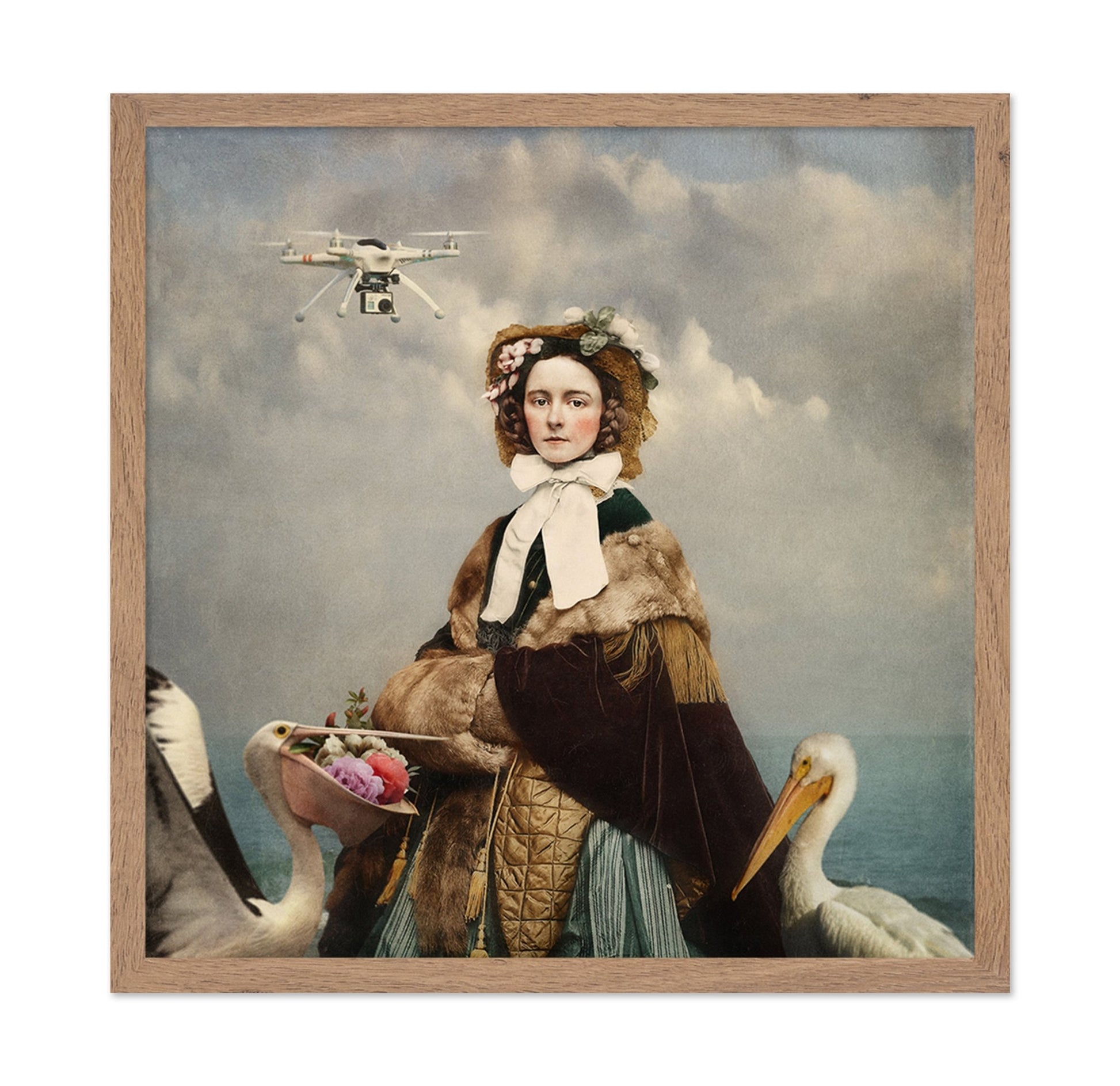 Vintage Lady With Drone