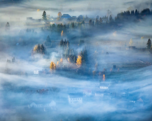 Misty Village Morning No2