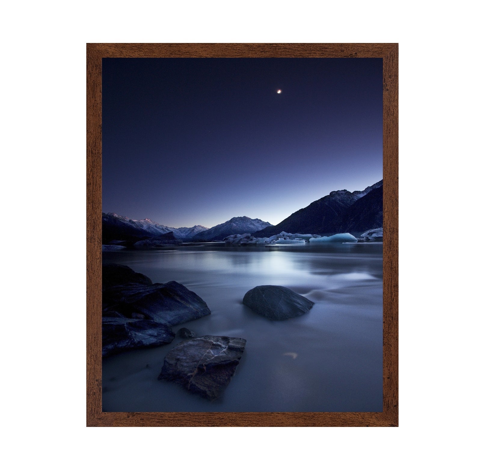 Moonlit Glacier Lake