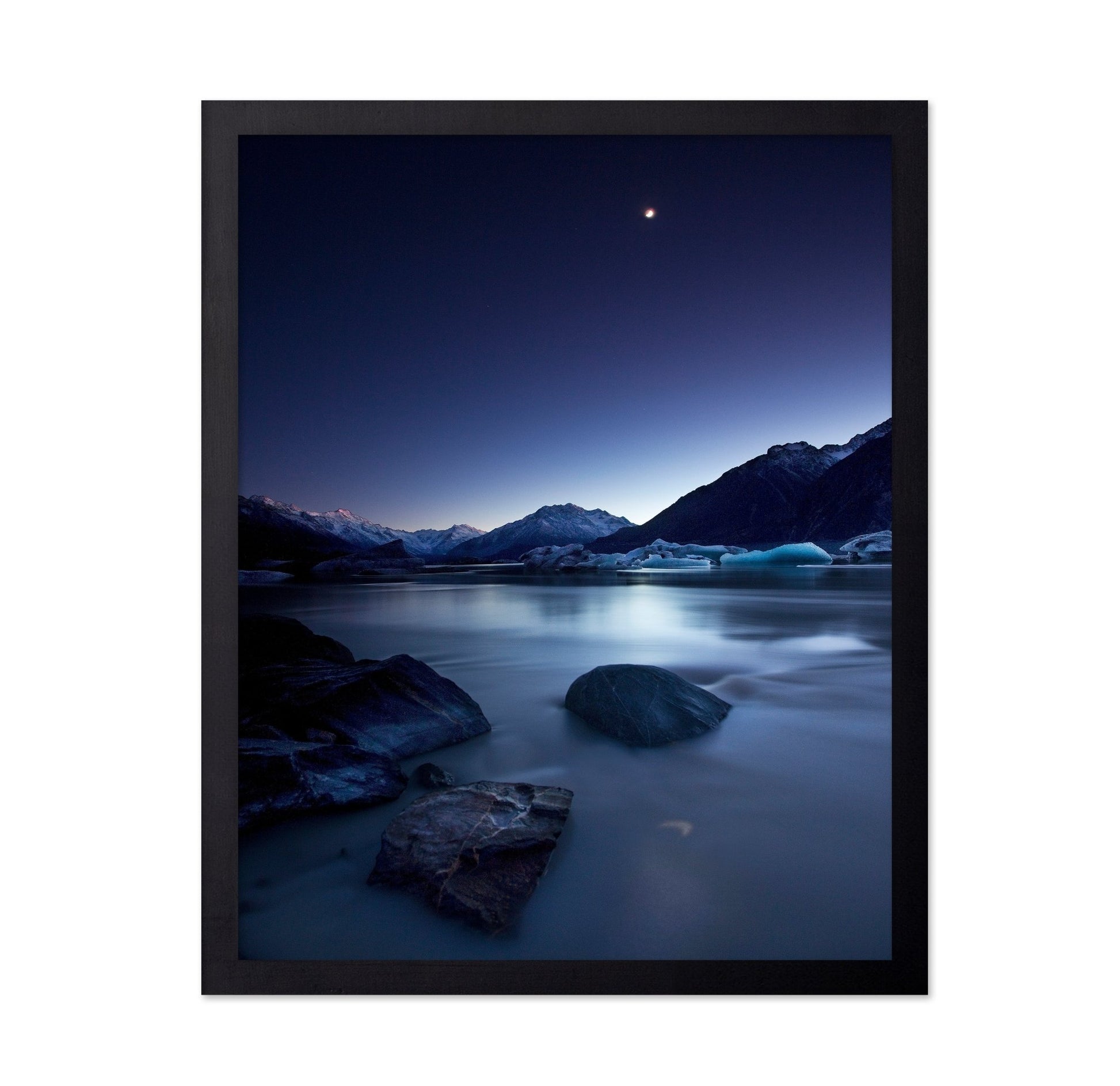 Moonlit Glacier Lake