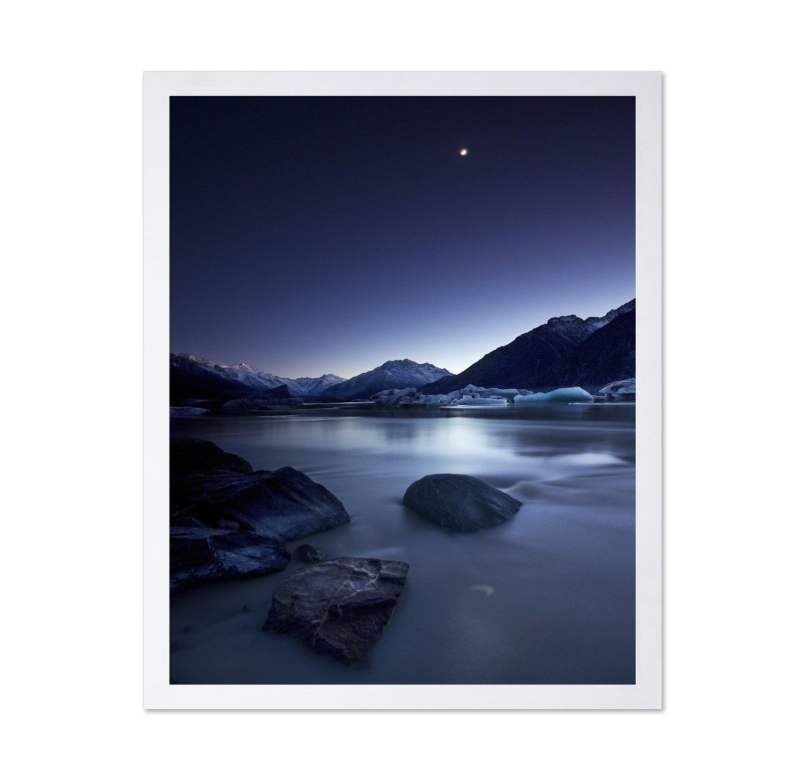Moonlit Glacier Lake