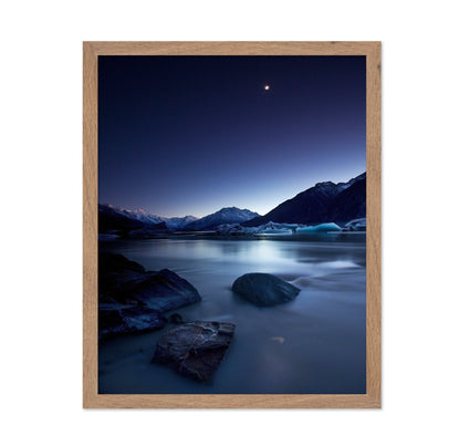 Moonlit Glacier Lake
