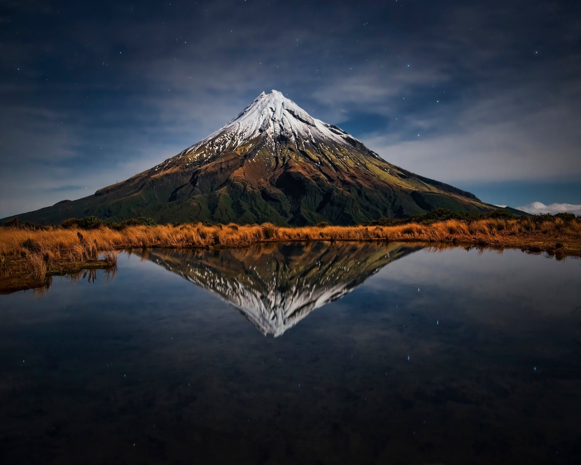Mountain Reflection Night