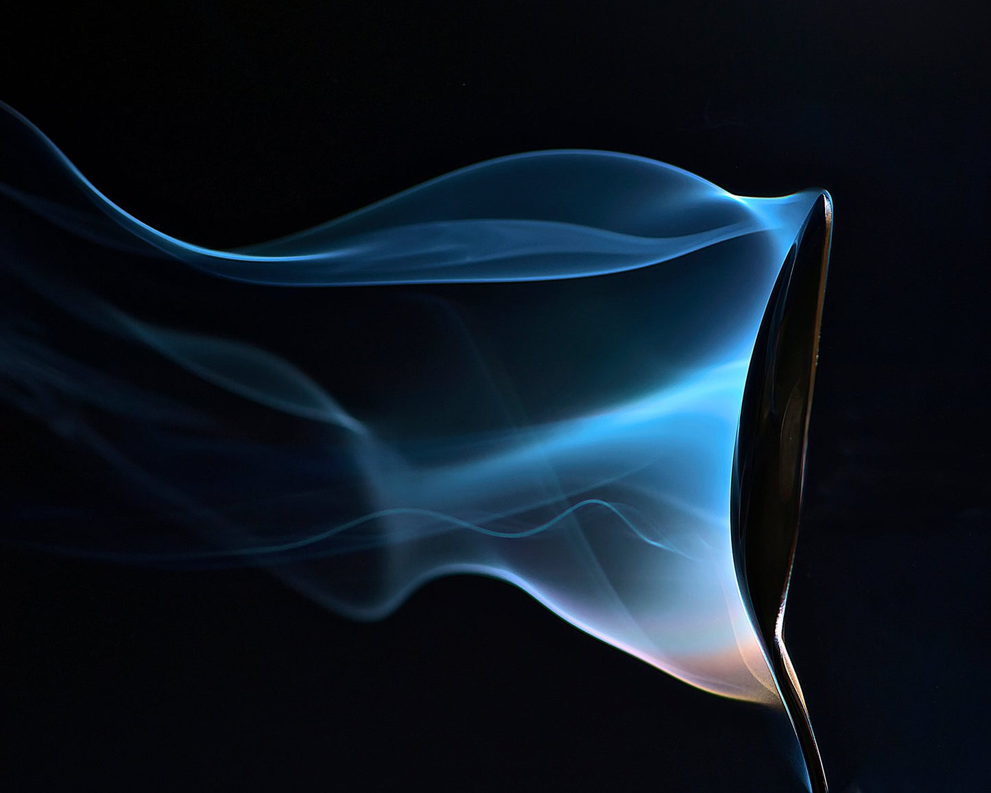 Blue Smoke Abstract Photo