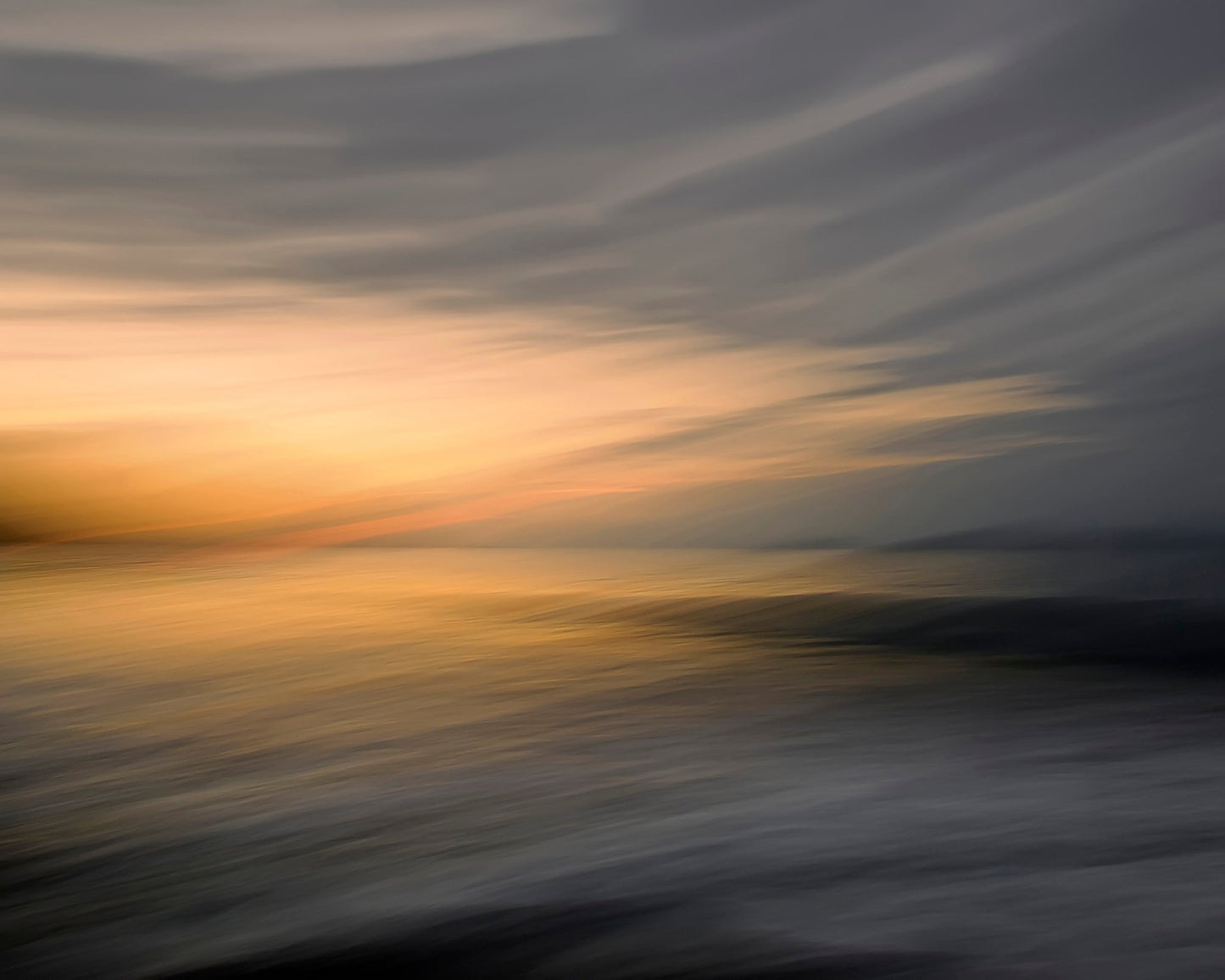 Blurred Ocean Sunset