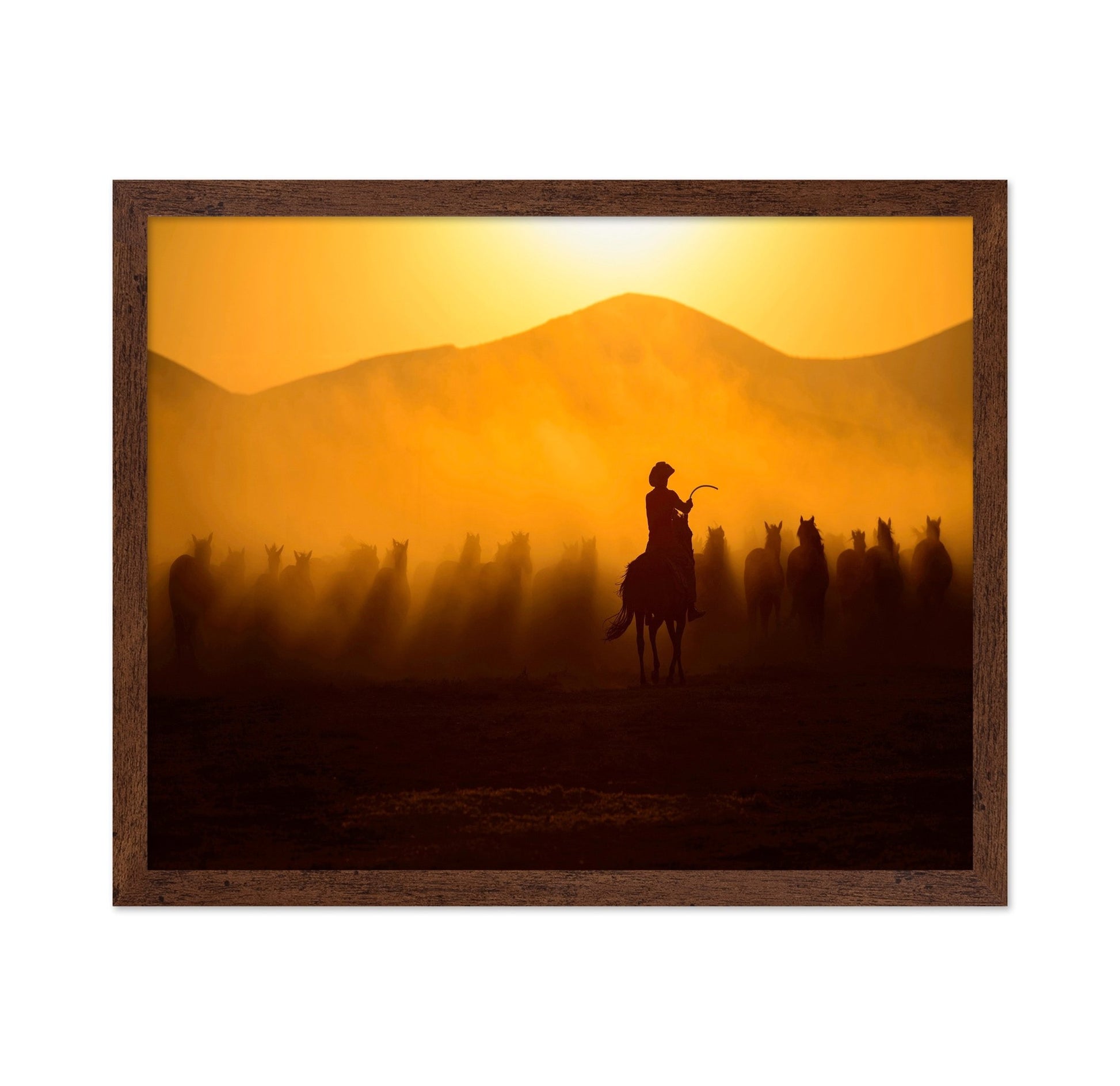 Cowboy Herd Sunset No2