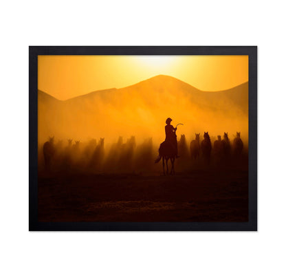 Cowboy Herd Sunset No2