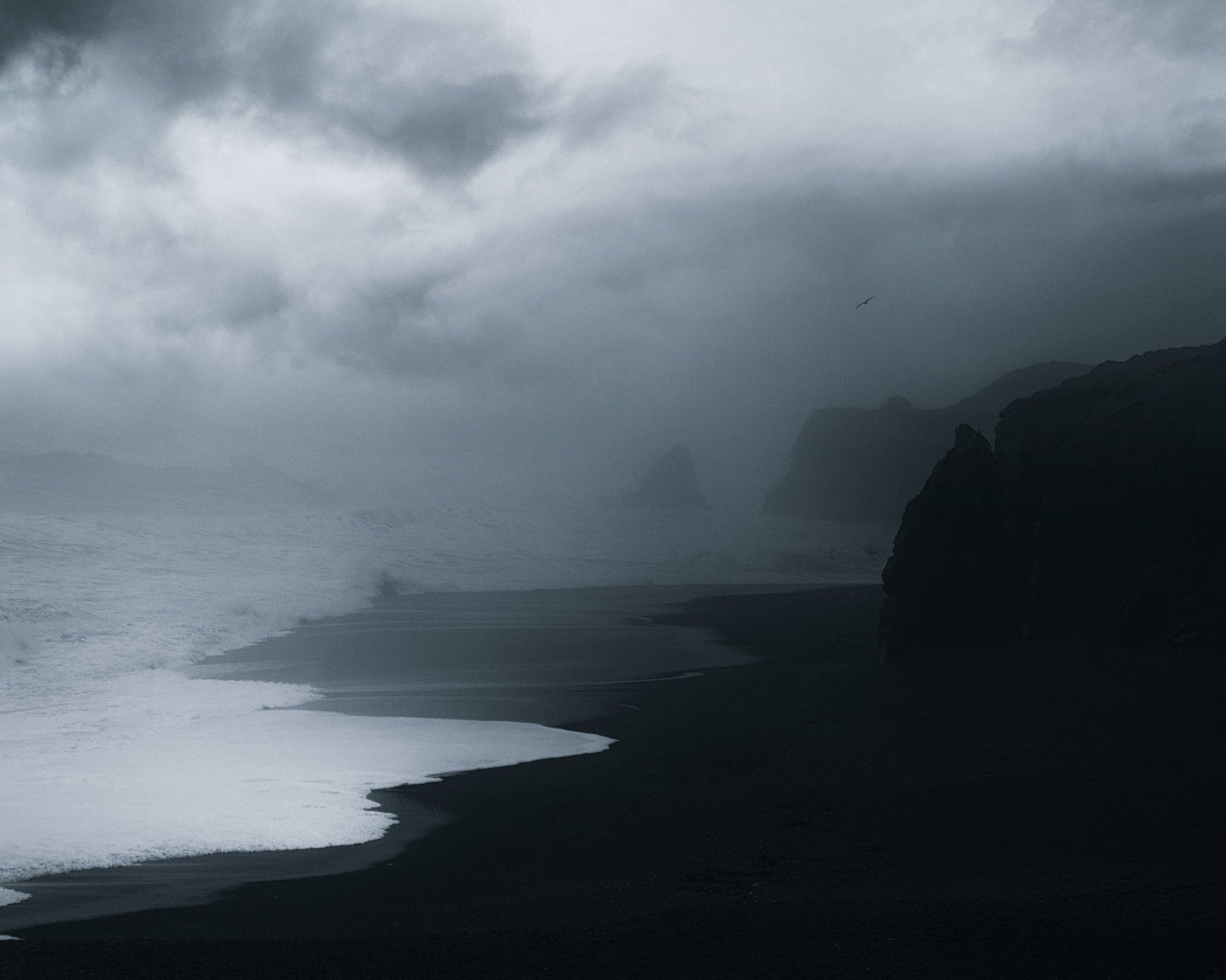 Stormy Black Beach