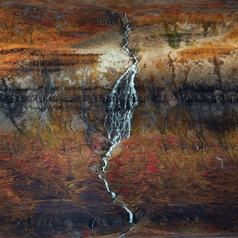 Autumn Cliff Waterfall