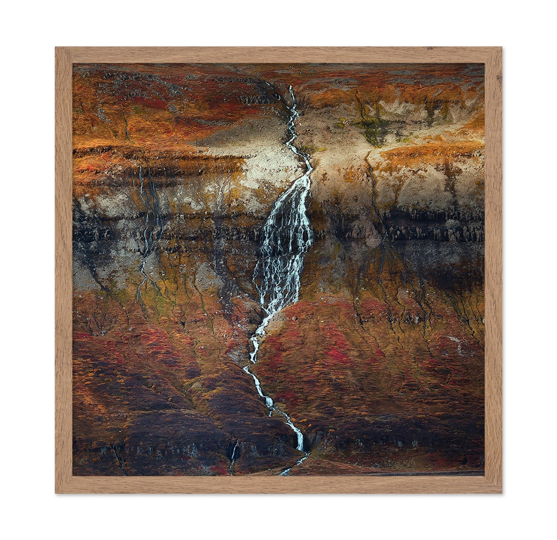 Autumn Cliff Waterfall