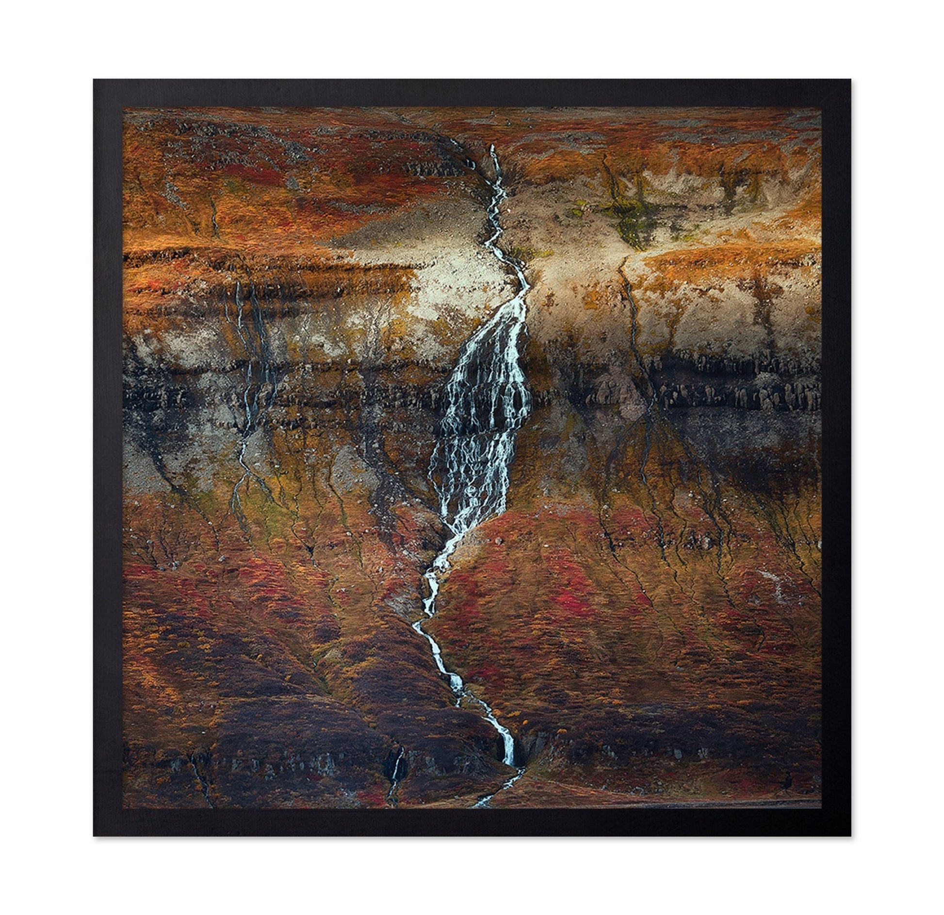 Autumn Cliff Waterfall