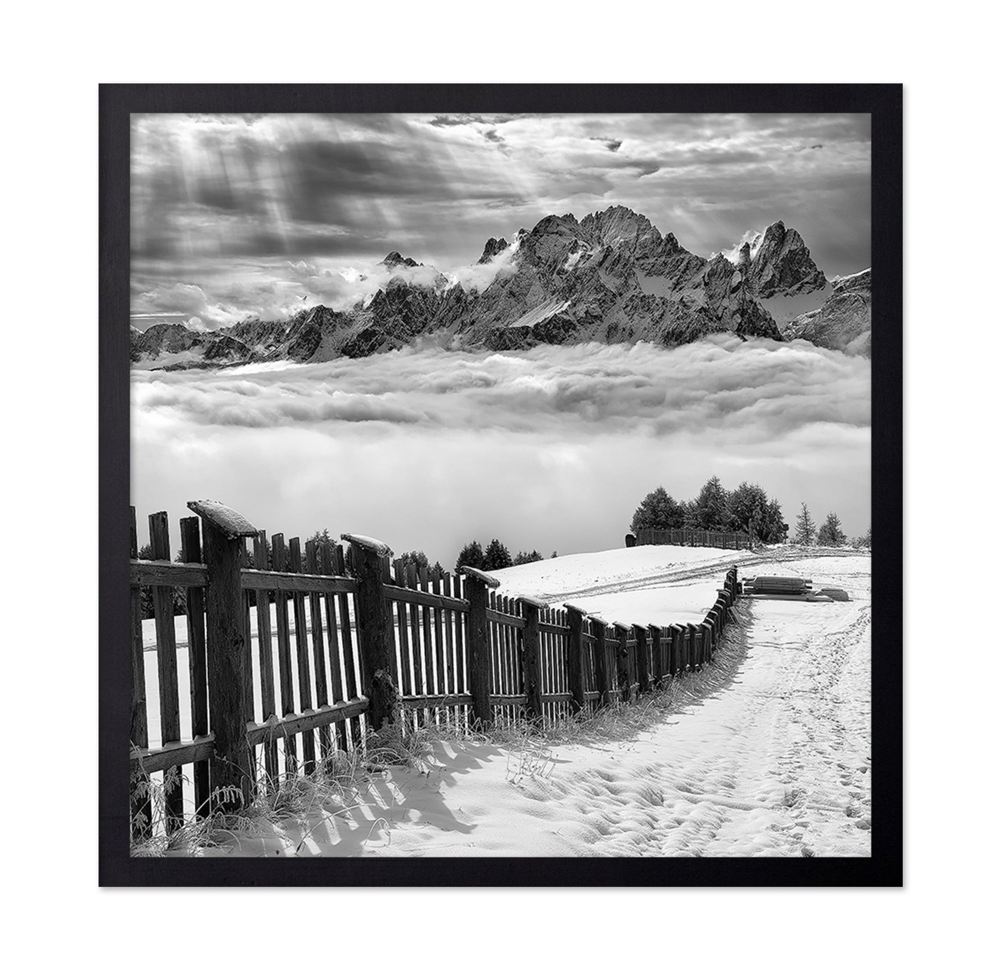 Monochrome Mountain Path