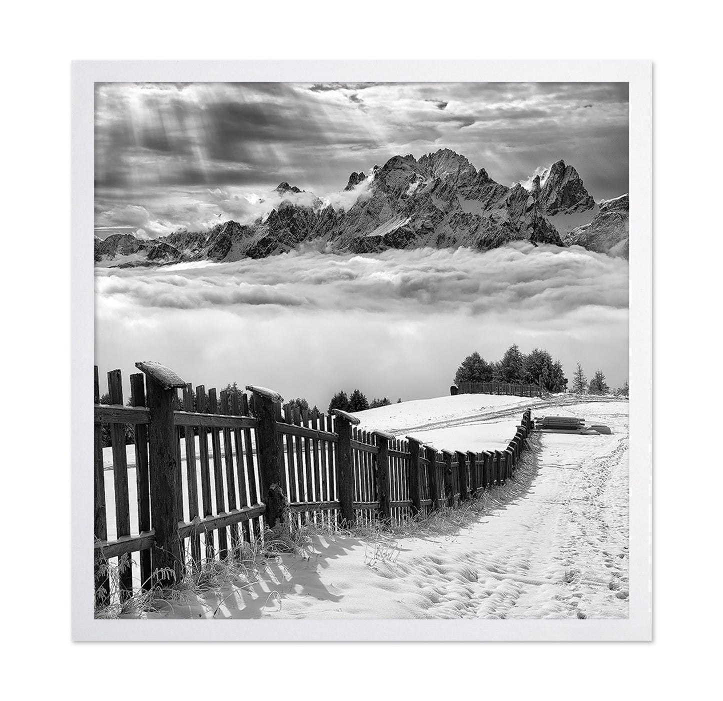 Monochrome Mountain Path