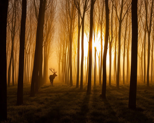 Deer in Golden Forest