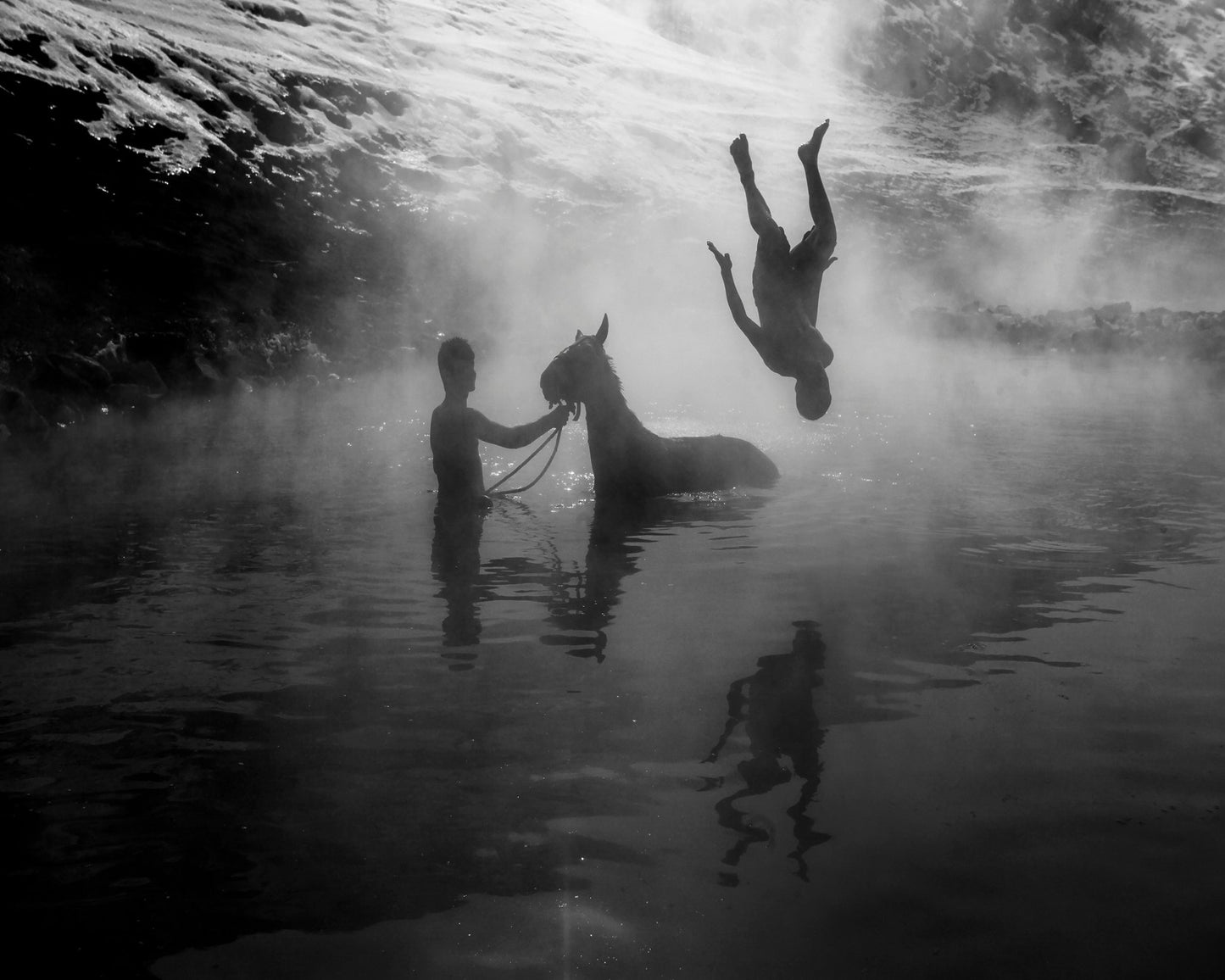 River Dive Silhouette