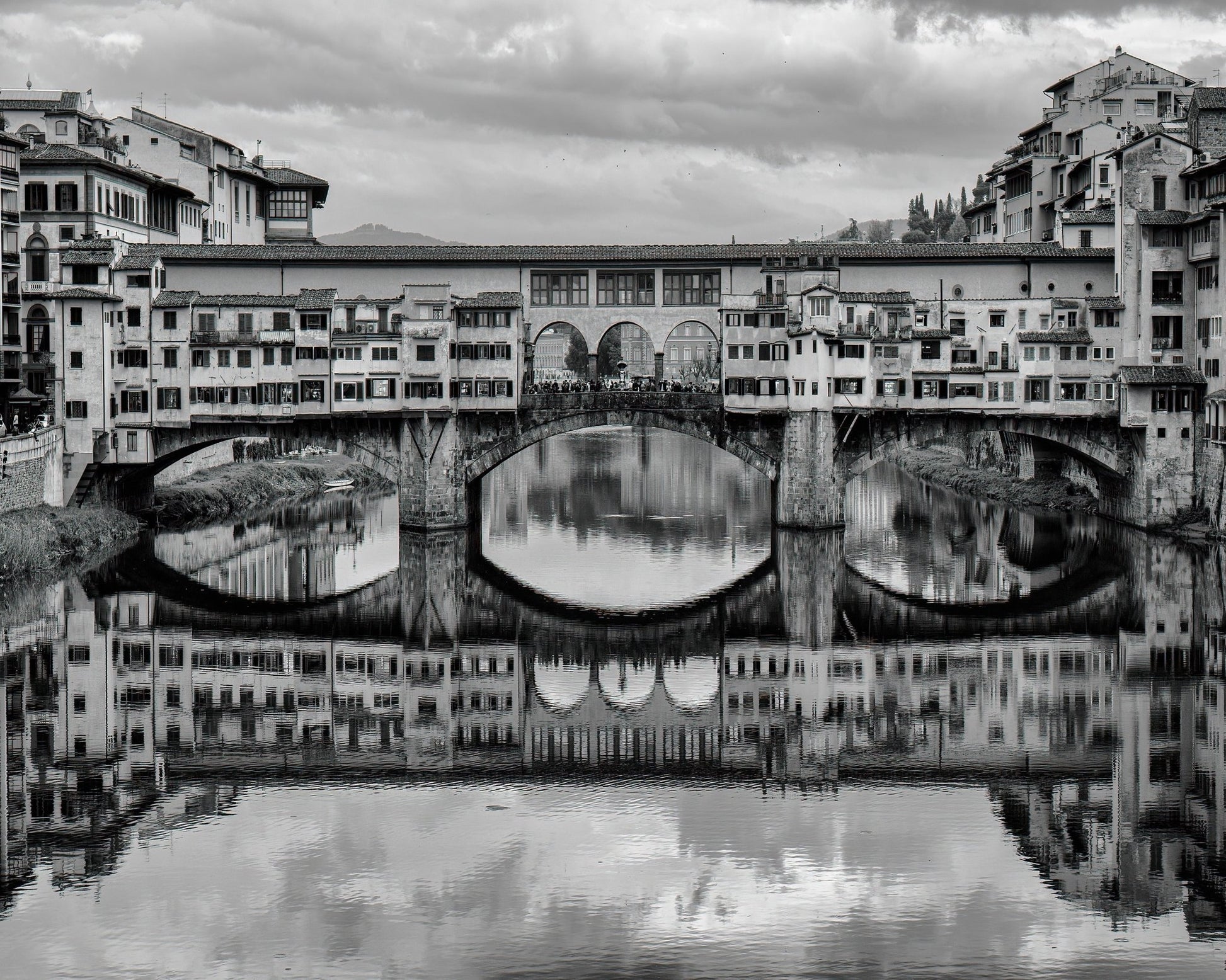 Florence Bridge Reflection