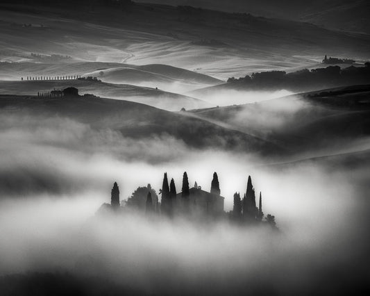 Foggy Tuscan Hills