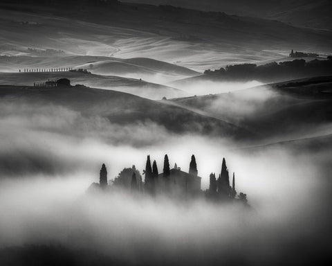 Foggy Tuscan Hills