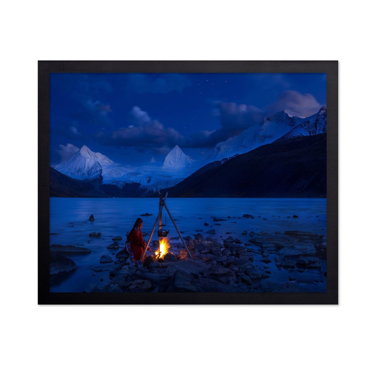 Campfire Alpine Night
