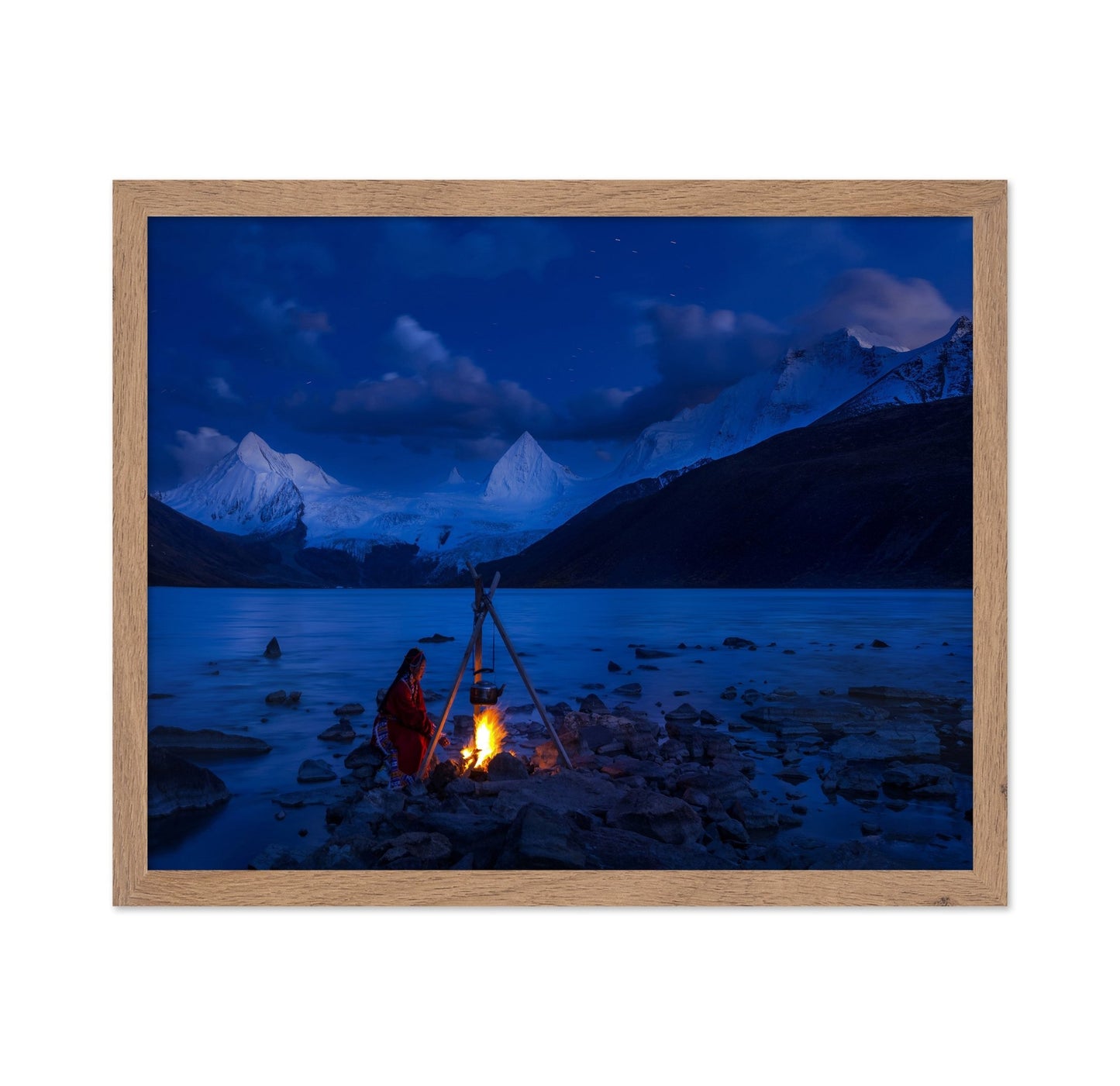 Campfire Alpine Night