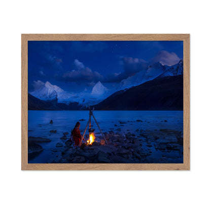 Campfire Alpine Night