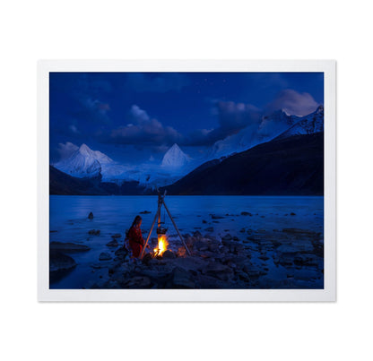 Campfire Alpine Night