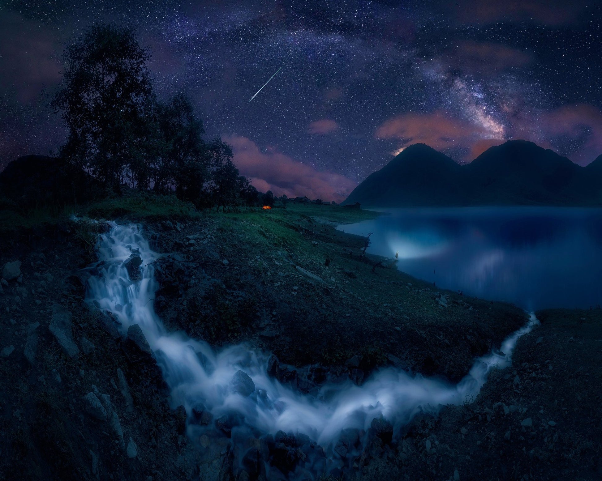 Starlit Mountain Stream