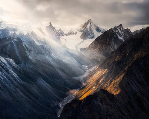 Sunlit Glacier Valley