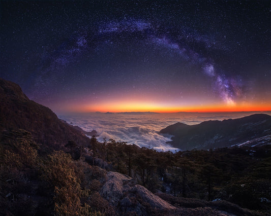 Milky Way Lake Peaks No1