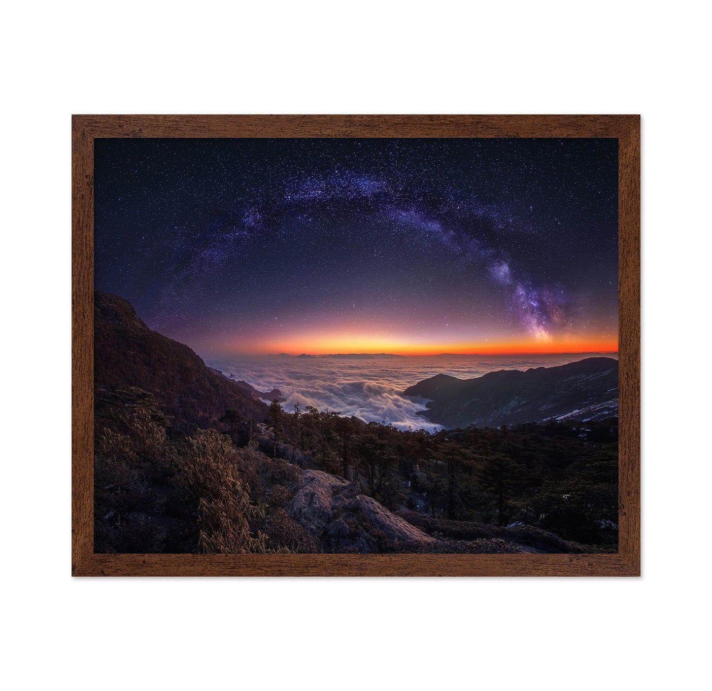 Milky Way Lake Peaks No1