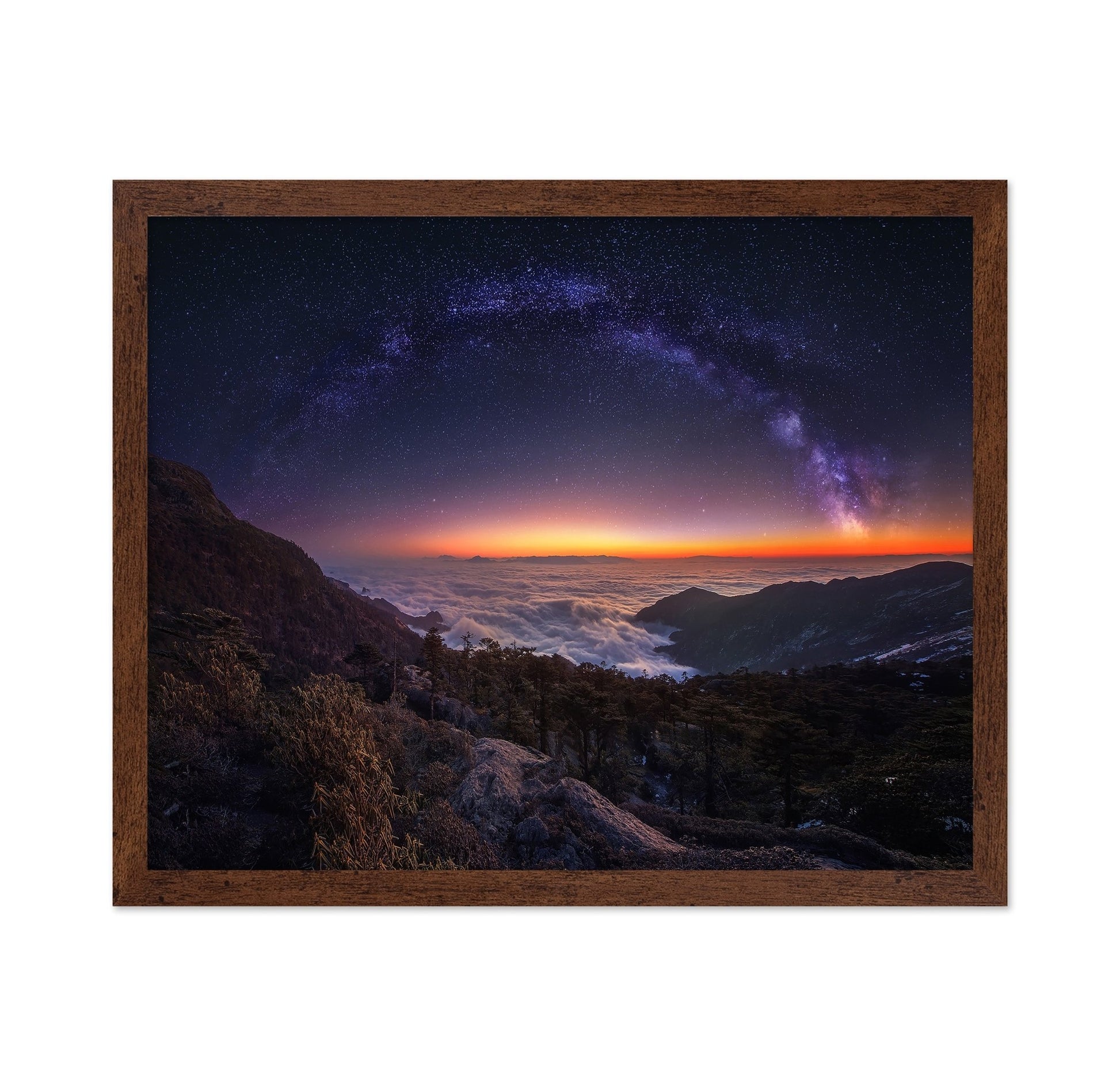 Milky Way Lake Peaks No1