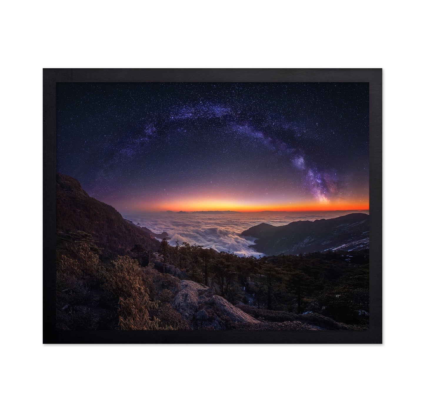 Milky Way Lake Peaks No1
