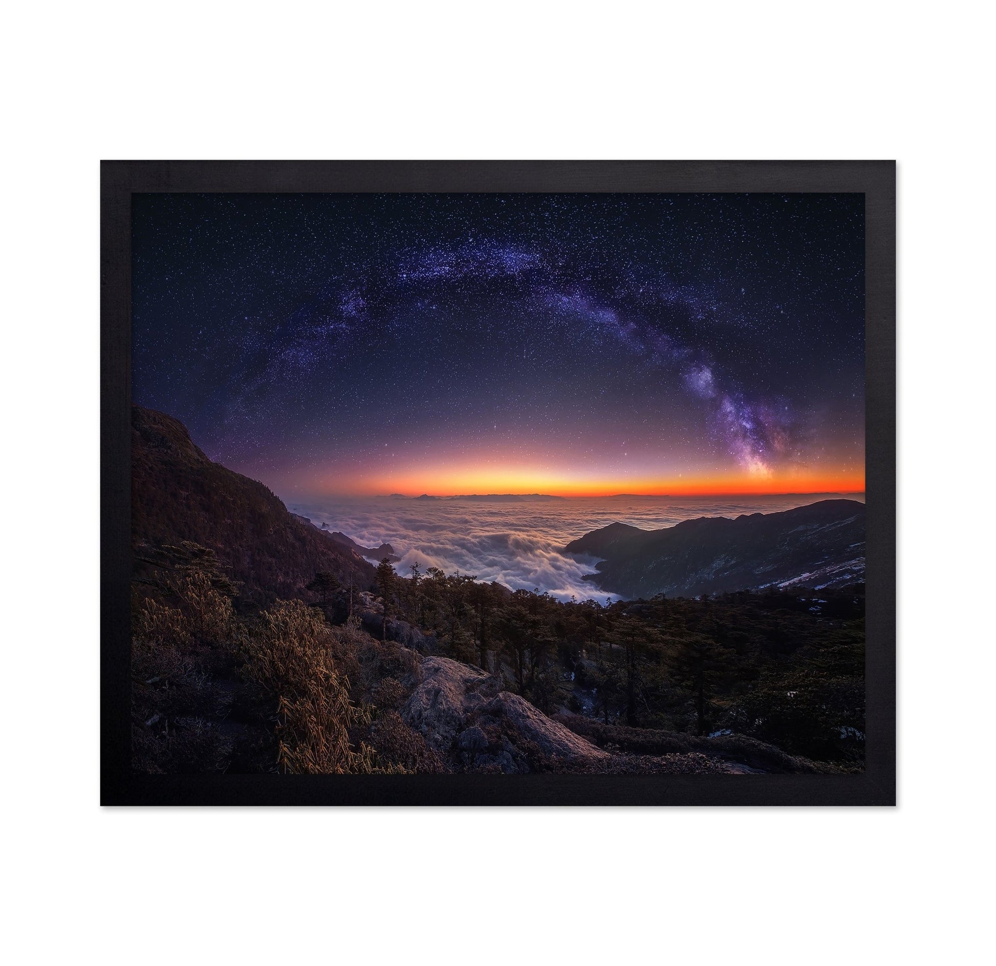 Milky Way Lake Peaks No1