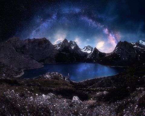 Milky Way Lake Peaks No2