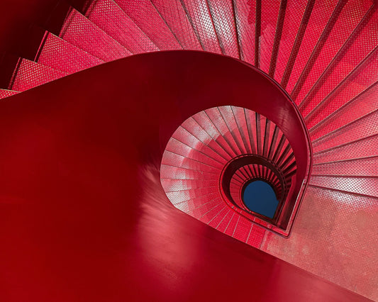 Red Spiral Staircase